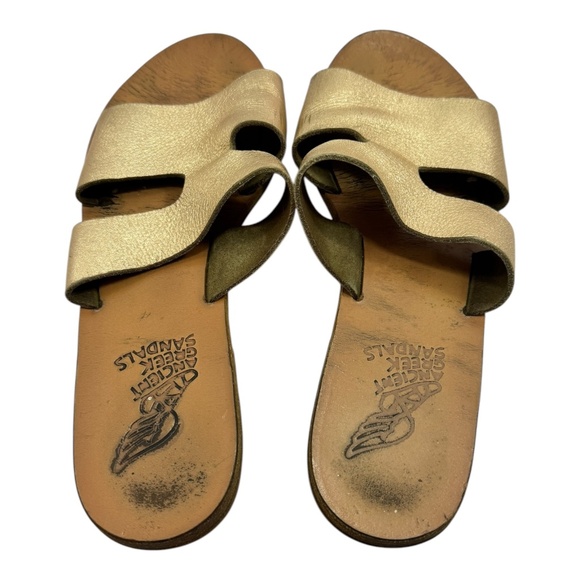 Ancient Greek Sandals metallic gold Apteros slip-on size EU 40 US 9.5 - Picture 4 of 8